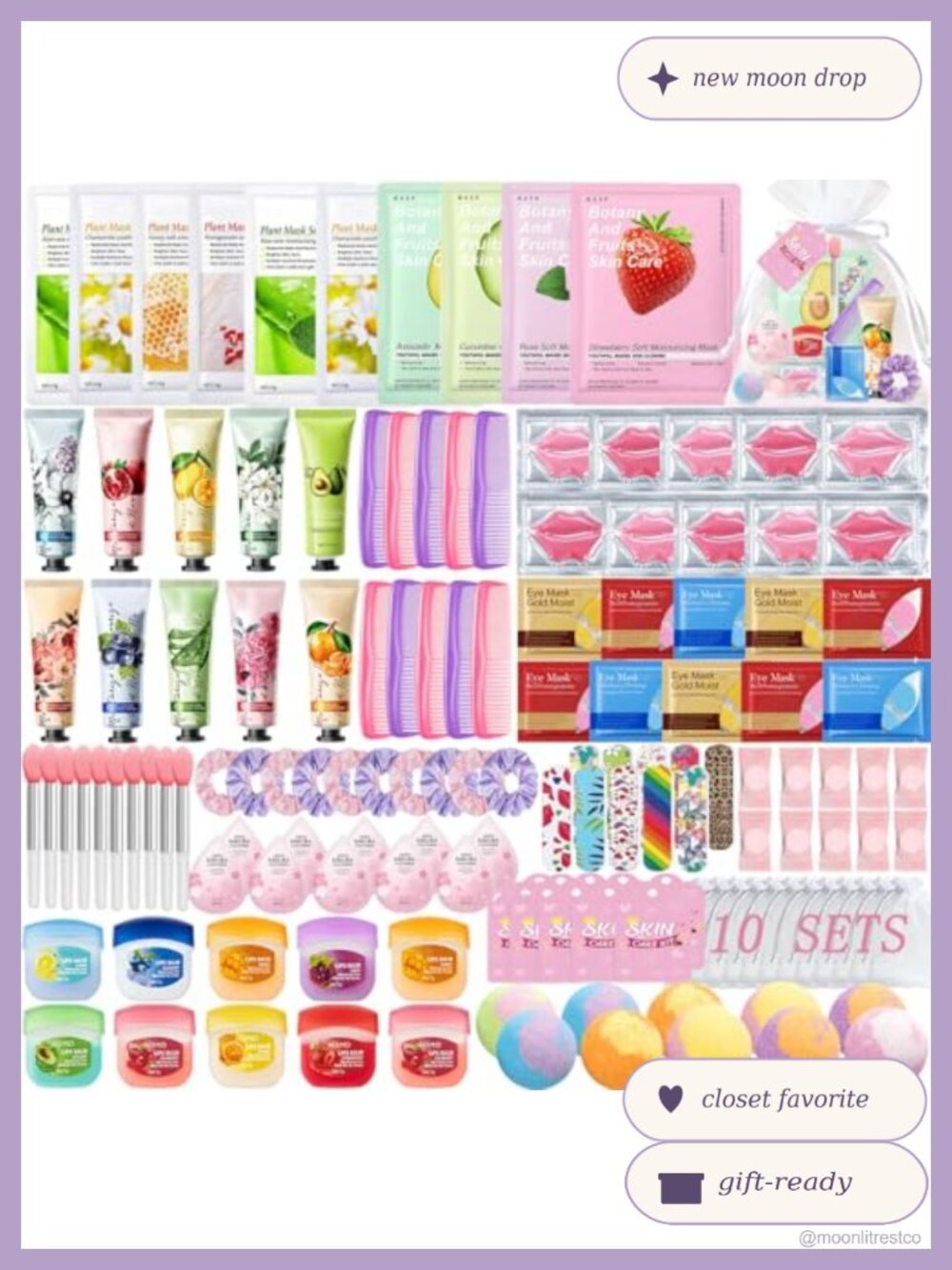 140 PCS Spa Party Favors Set for Women Sleepover Birthday